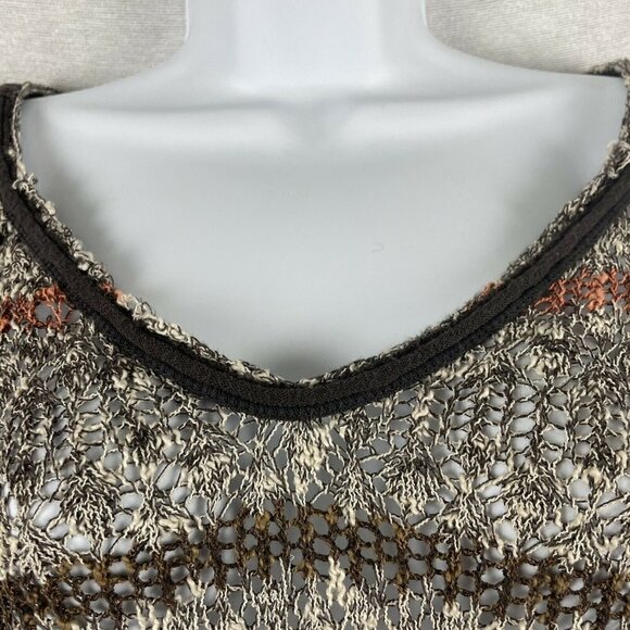 Free People Split Back Striped Tunic Frayed top - Picture 5 of 9